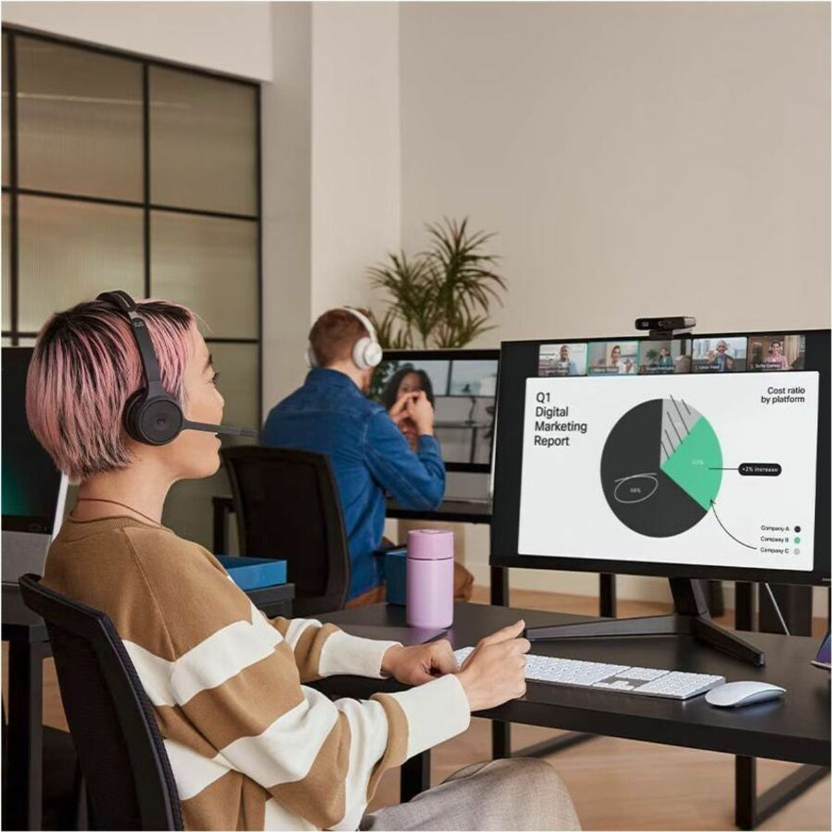 Cisco Headset 721 Wireless Single+Stand Carbon