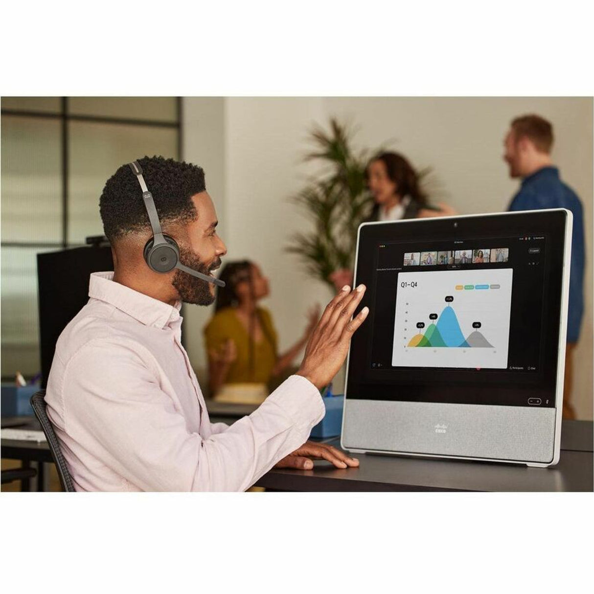 Cisco Headset 721 Wireless Single+Stand Carbon