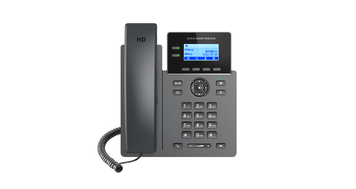 Grandstream GRP2602G Carrier Grade 2 Line IP Phone, 2 SIP Accounts, 2.2" LCD, 132x48 Screen, HD Audio, Powerable Via POE, 5 way Conference
