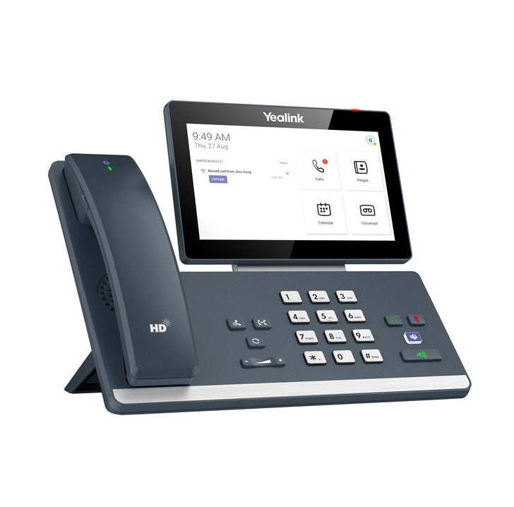 Yealink MP58 WH E2 Teams Android 13 Phone, Teams and Skype Compatible 7" Colour Touch Screen, HD Audio, Built-in Bluetooth and WiFi, Wireless Handset