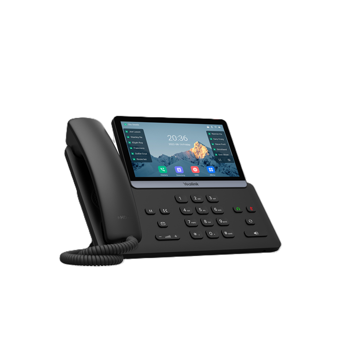 Yealink SIP-T77U IP Phone, 7" Touchscreen, 16 SIP Accounts, Dual USB, HD Voice, PoE, Linux 6.1, TEE Encryption, Wall Mountable