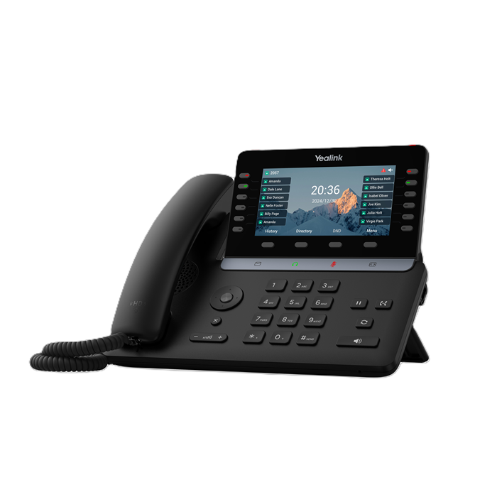 Yealink SIP-T85W IP Phone, 5.5" Color Display, 16 SIP Accounts, HD Voice, Bluetooth 5.0, Wi-Fi 6, Dual USB, PoE, Linux 6.1, Wall Mountable