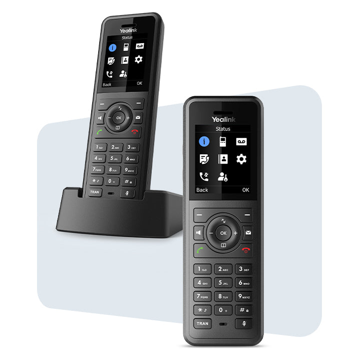 Yealink W77P High-Performance IP DECT Solution including W57R Rugged Handset And W70B Base Station, Up To 20 Simultaneous Calls, Noise Cancellation