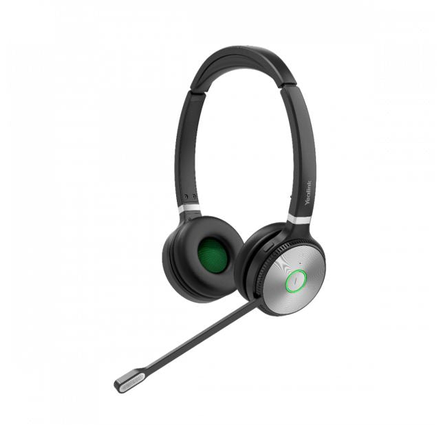 Yealink WH66 Dual Teams DECT Wireless Headset, UC Workstation, HD Voice, 2-Mic Noise Cancellation & 330° Adjustable, Leather Ear Cushions, Teams, Zoom